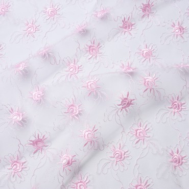 Кружевное полотно розовый цвет