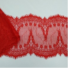 Кружево шантильи красного цвета