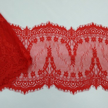 Кружево шантильи красного цвета