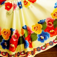 Ткань для танцевальных костюмов - Анютины глазки