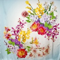 Принт на ткани - Весенний букет